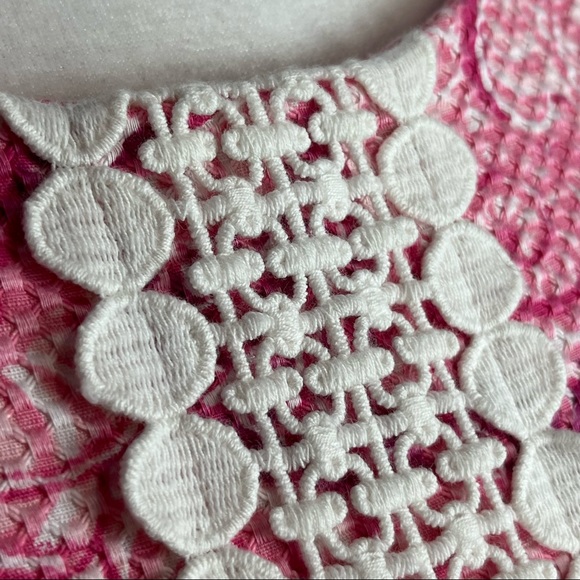 Talbots Pink Seashell w/ appliqué Sundress Dress size 8 - Picture 11 of 14